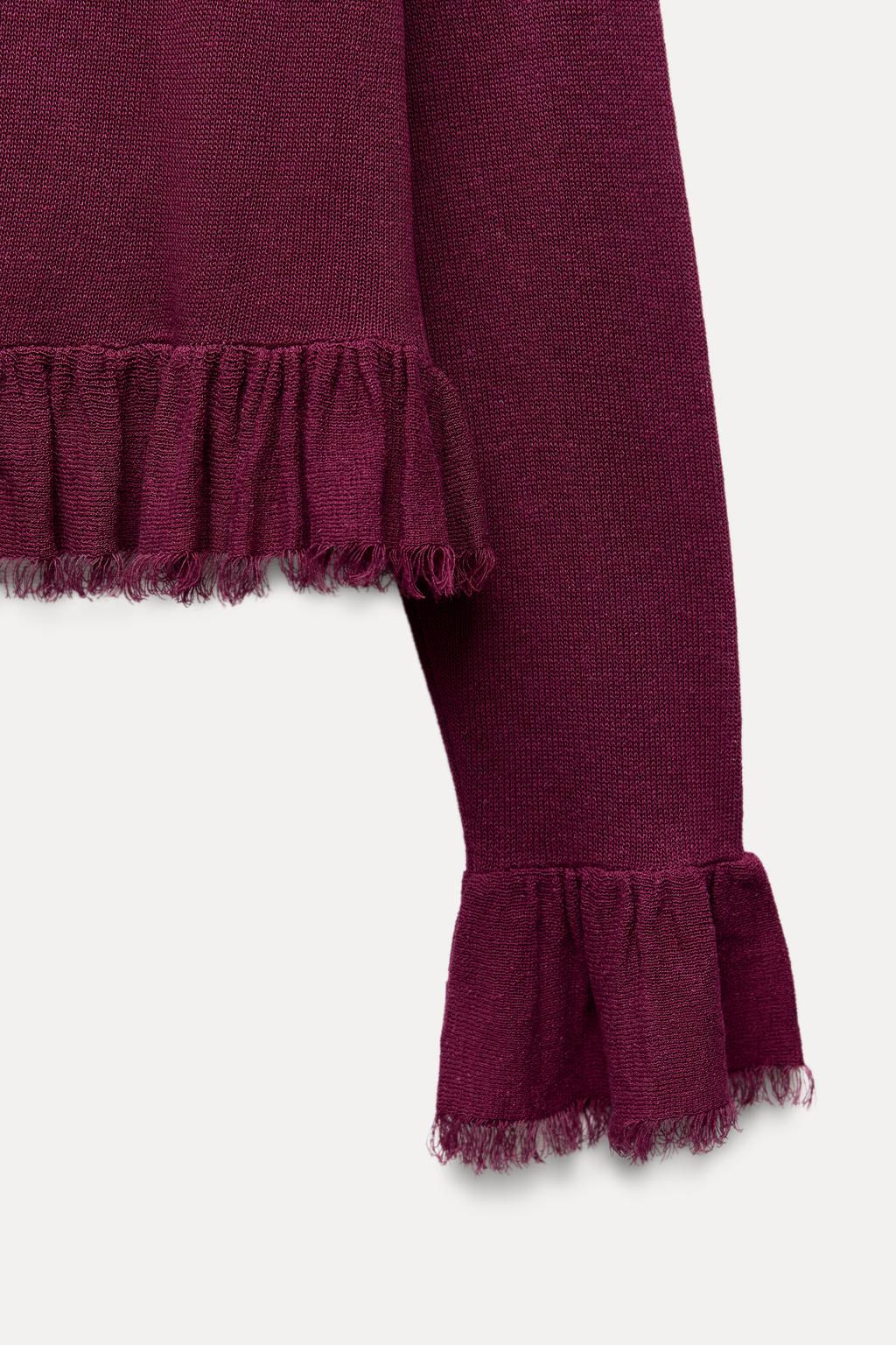 RUFFLED KNIT BLOUSE - Zara фото 10