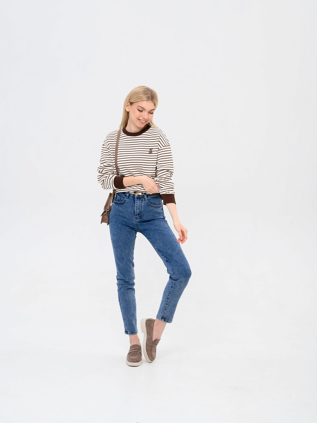 Лоферы туфли 176.1593be.Капучино замша