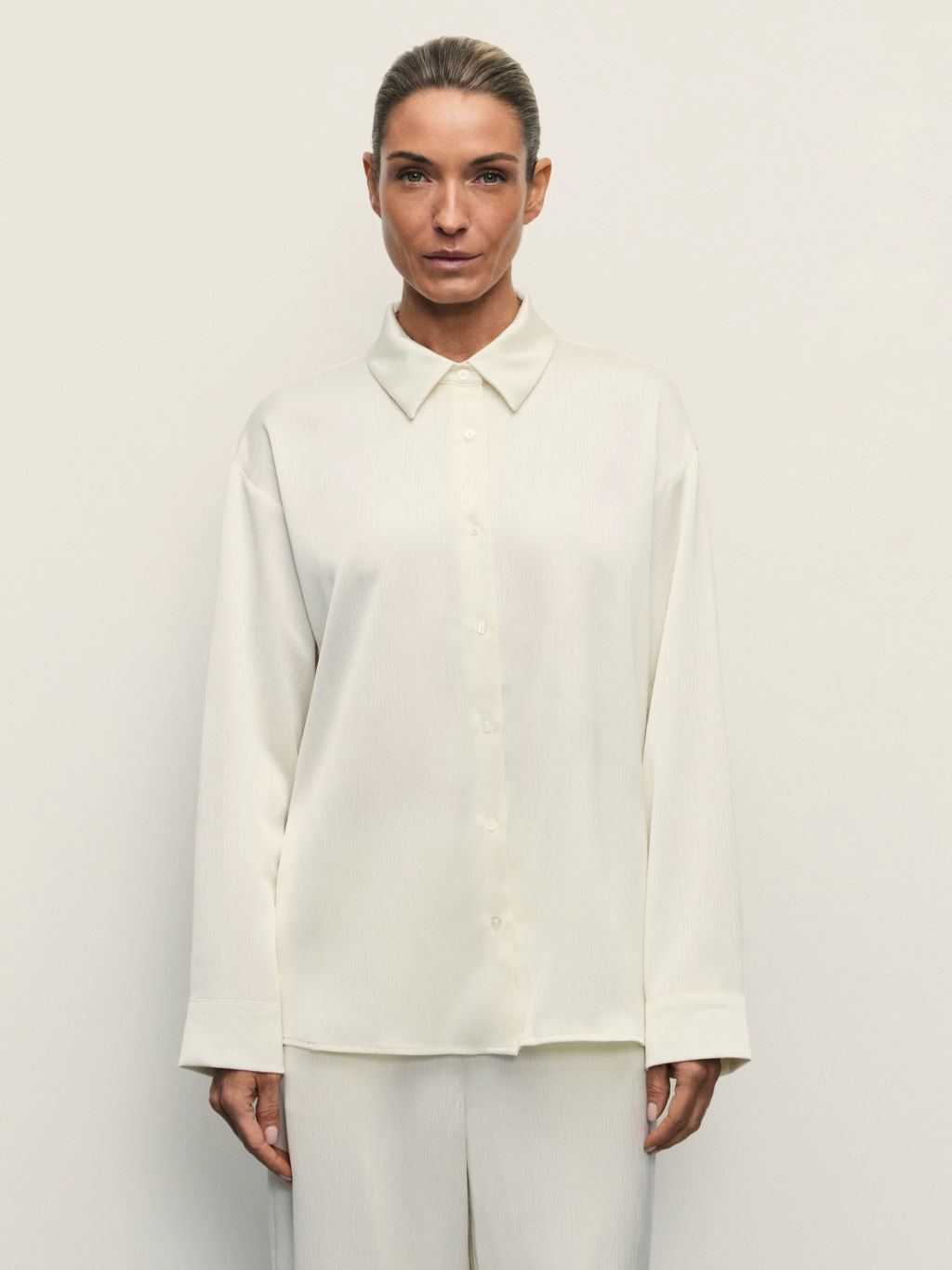 Блузка из жатого сатина / Zarina  фото 3