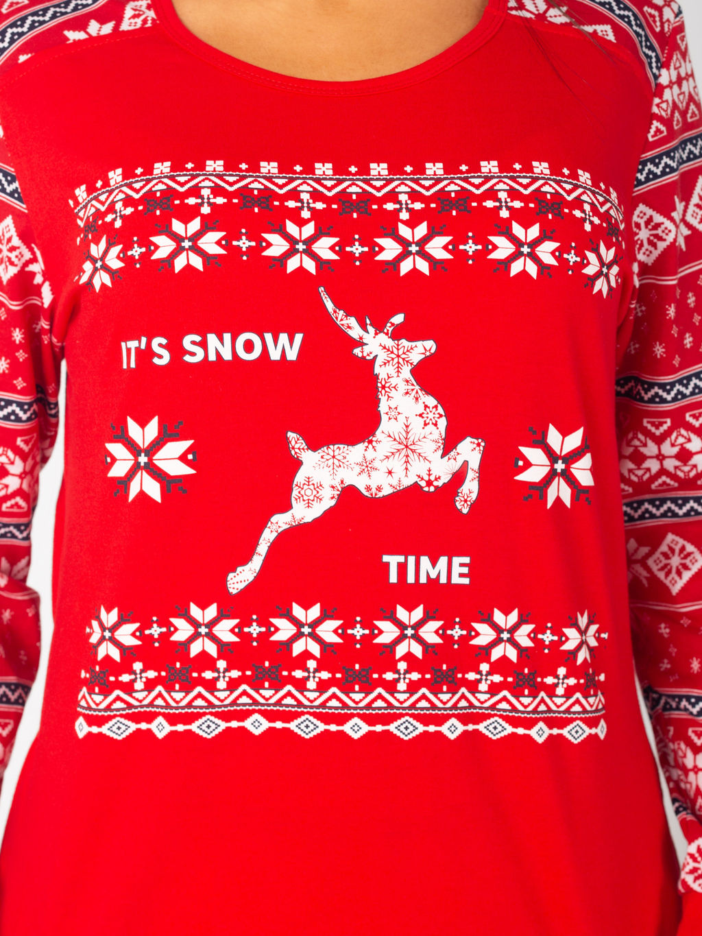 Пижама женская кулирка с брюками "ЛАПЛАНДИЯ" КРАСНЫЙ