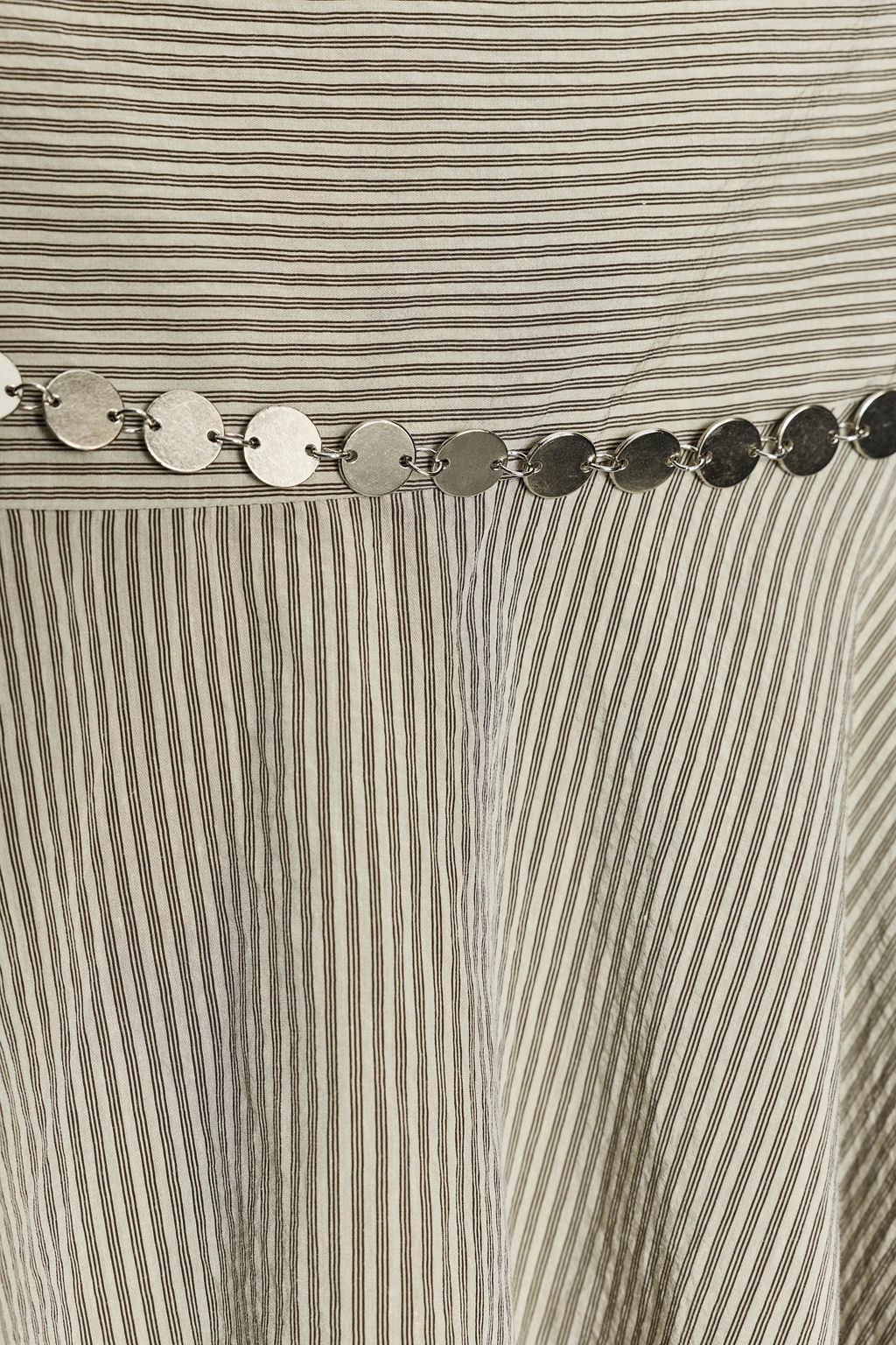 STRIPED ASYMMETRIC BELT MIDI SKIRT - Zara фото 12
