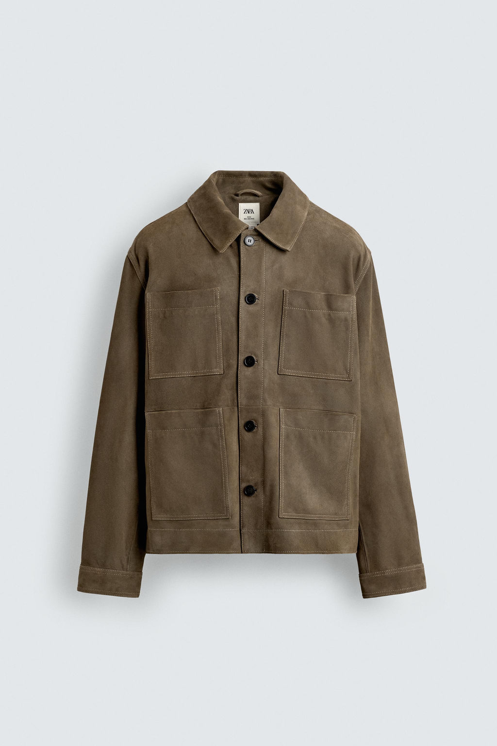 LIMITED EDITION LEATHER SUEDE JACKET WITH POCKETS - Zara фото 15