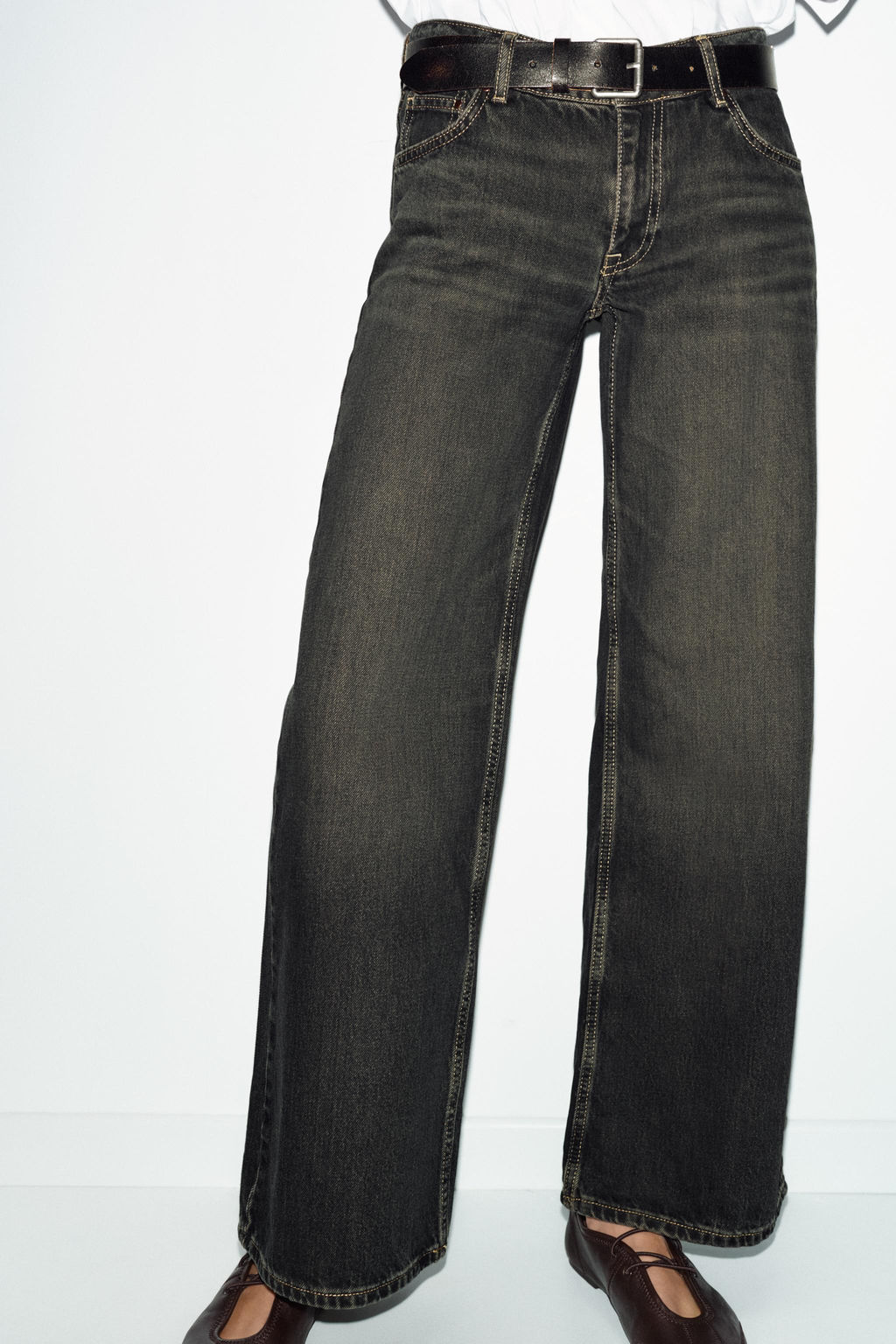 Z1975 WIDE-LEG LOW-RISE JEANS - Zara фото 11