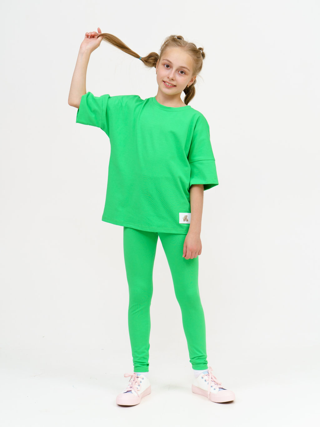 949Д Костюм с леггинсами "Зеленый"