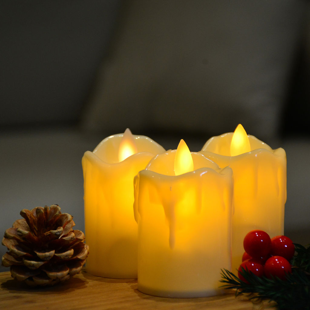 ULD-F062 WW CANDLE SET3 Фигура светодиодная Свеча на батарейках LR44 (в/к), в составе набора из 3 штук. 1 светодиод. Теплый белый свет. TM Uniel - Volpe фото 7