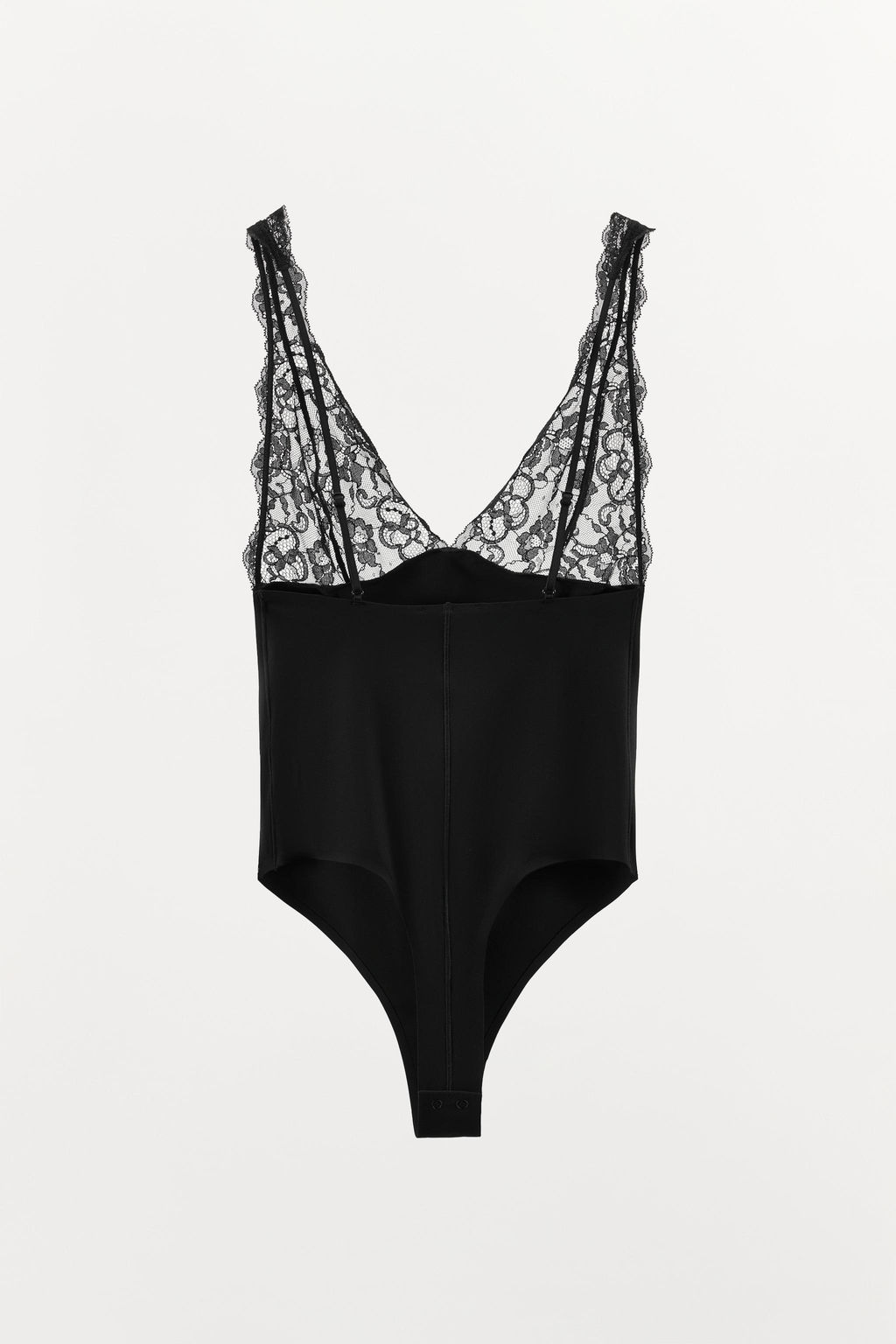 BODY COMBINADO CON POLIAMIDA ENCAJE / Negro