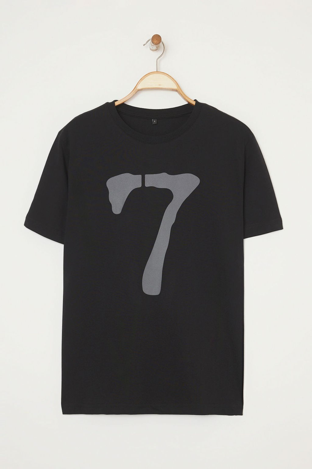 TRENDYOL MAN Gri Oversize/Genis Kesim Bisiklet Yaka Yaz? Bask?l? %100 Pamuklu T-Shirt TMNSS21TS1685 - Trendyolmilla фото 4