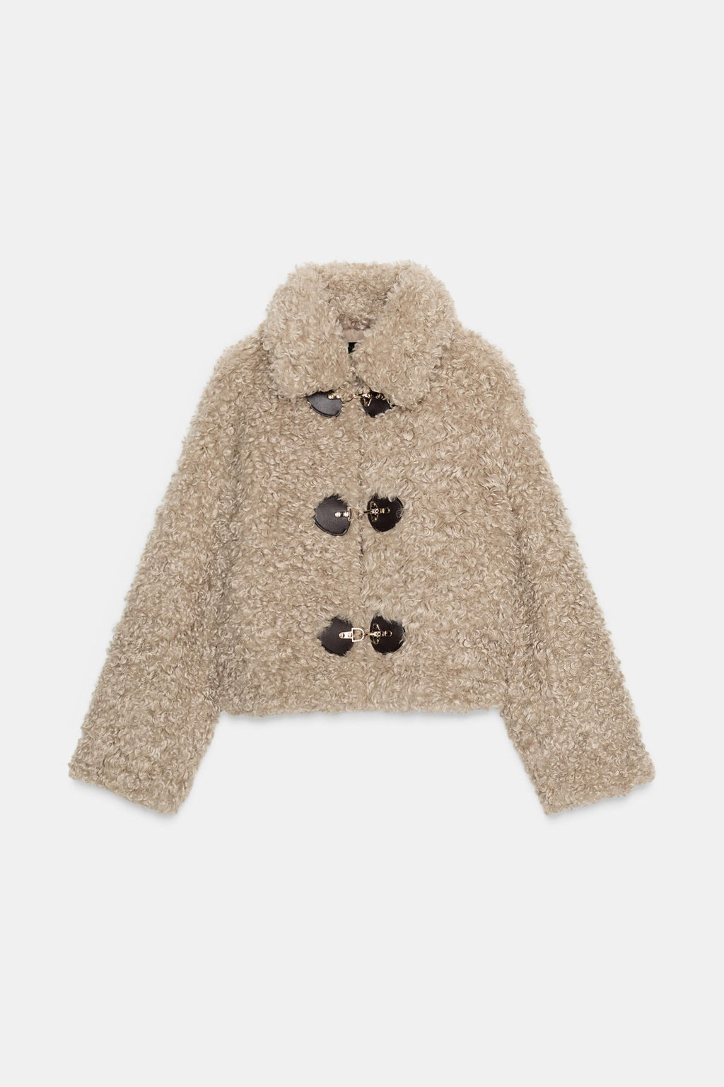 FAUX FUR JACKET WITH TOGGLES - Zara фото 7