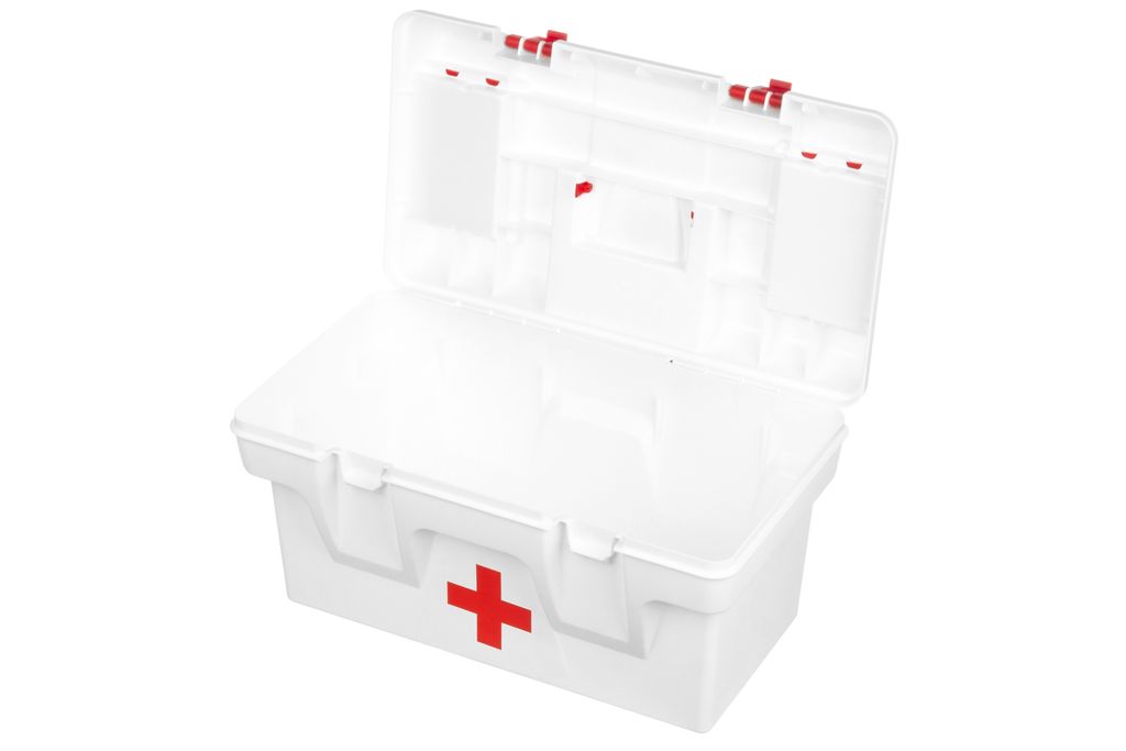 Ящик для медикаментов-аптечка 16 л 40,5*23,5*21 см Массимос крыш.с 2-мя защел.и 2-мя органай+вклад - Elan gallery фото 9