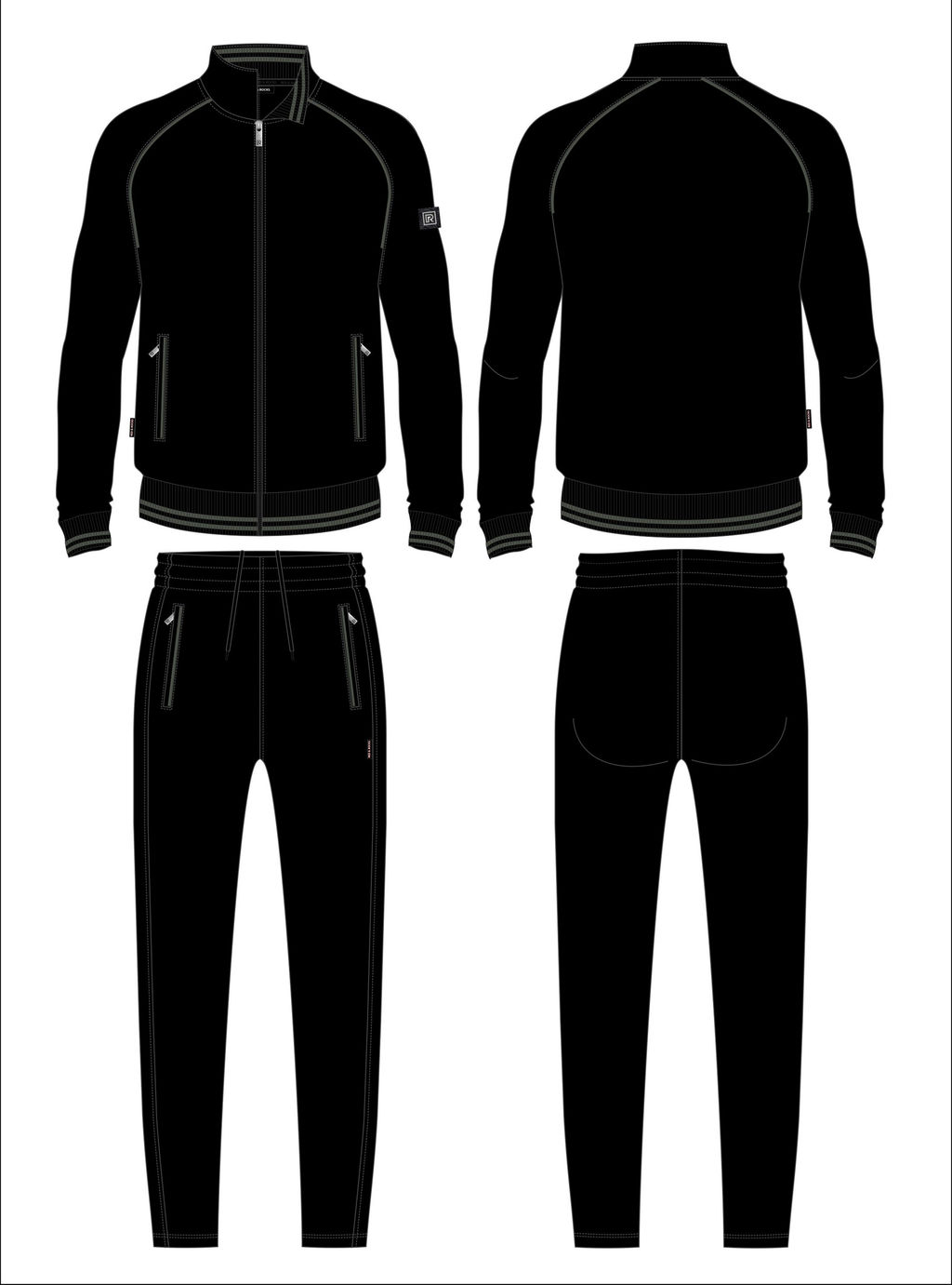 Спортивный костюм мужской 10M-RT-1844 RED-N-ROCKS