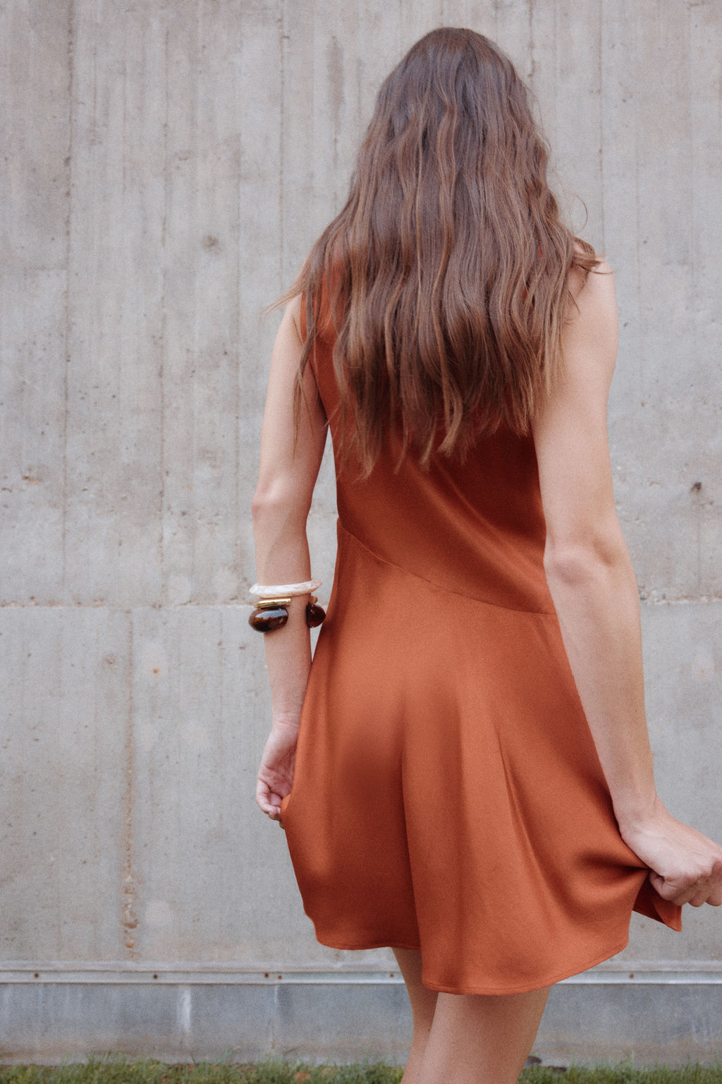 Vestido evas? de sat?n - H&m фото 5