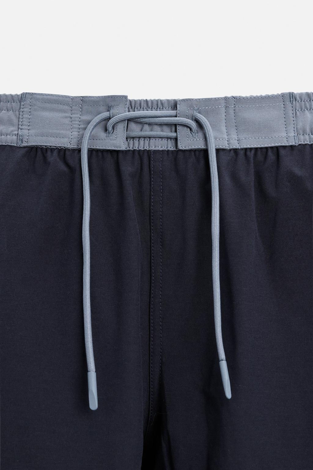 CONTRAST REGULAR SWIMMING TRUNKS - Zara фото 3