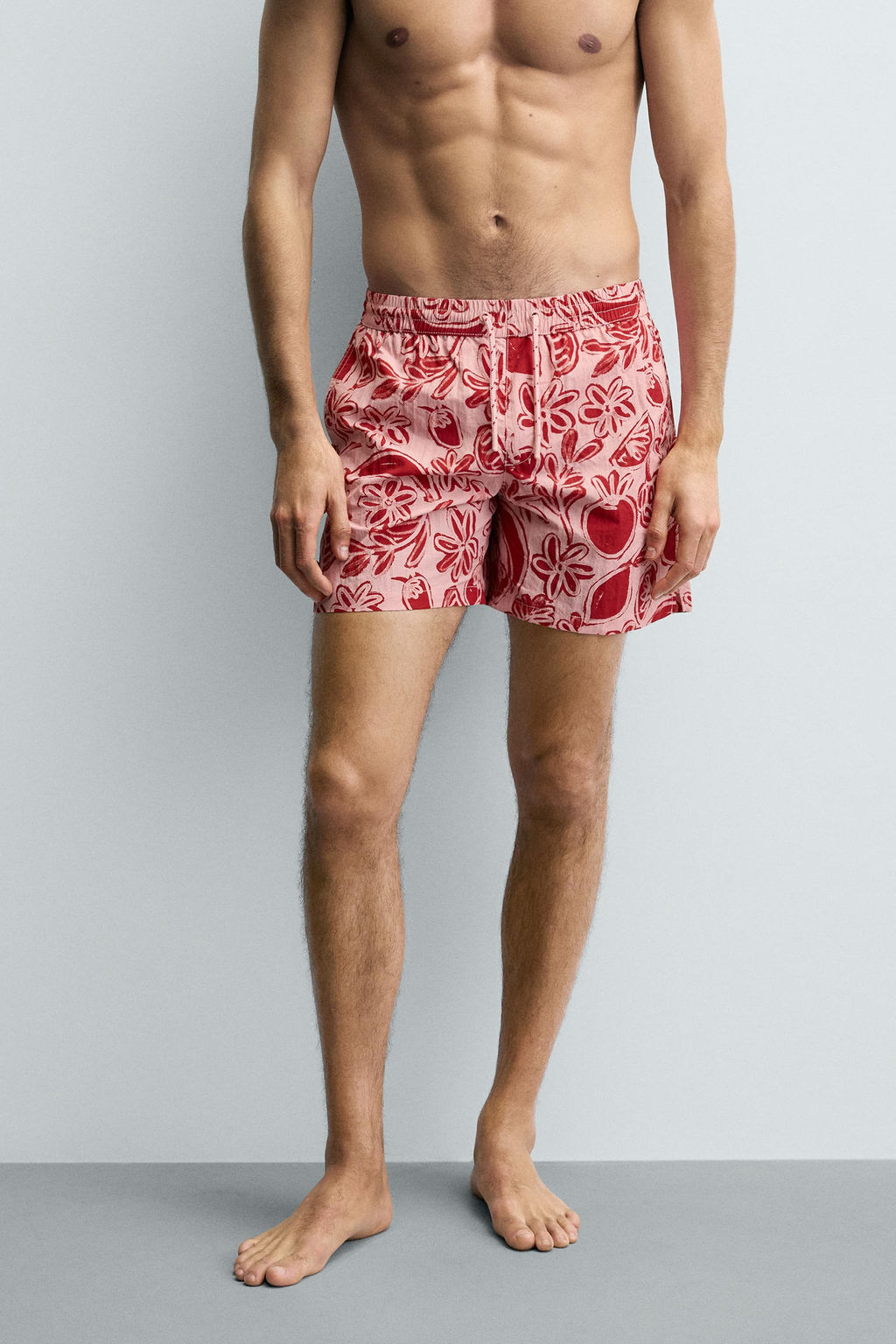 MID-LENGTH FRUIT PRINT SWIMMING TRUNKS - Zara фото 19