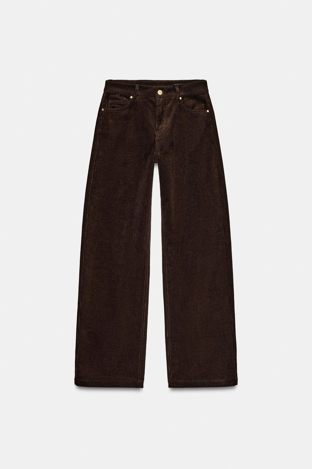 STRAIGHT-LEG CORDUROY TROUSERS - Zara фото 6