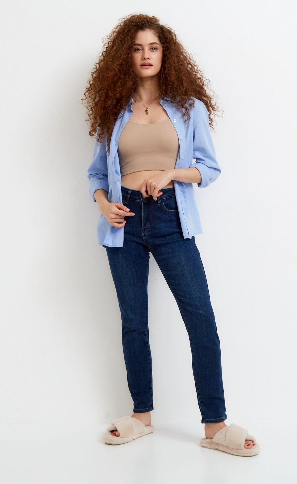 Джинсы F122-0126W d.blue - Fine joyce фото 10