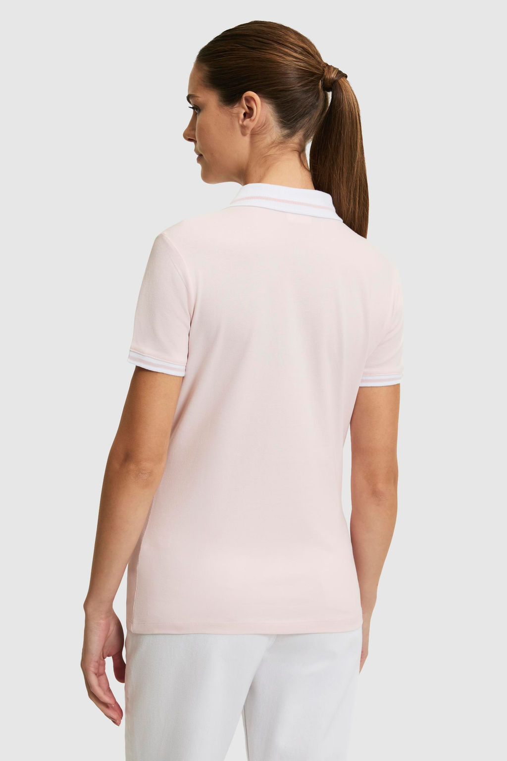 Kad_n A__k Pembe Polo Yaka Basic Ti__rt