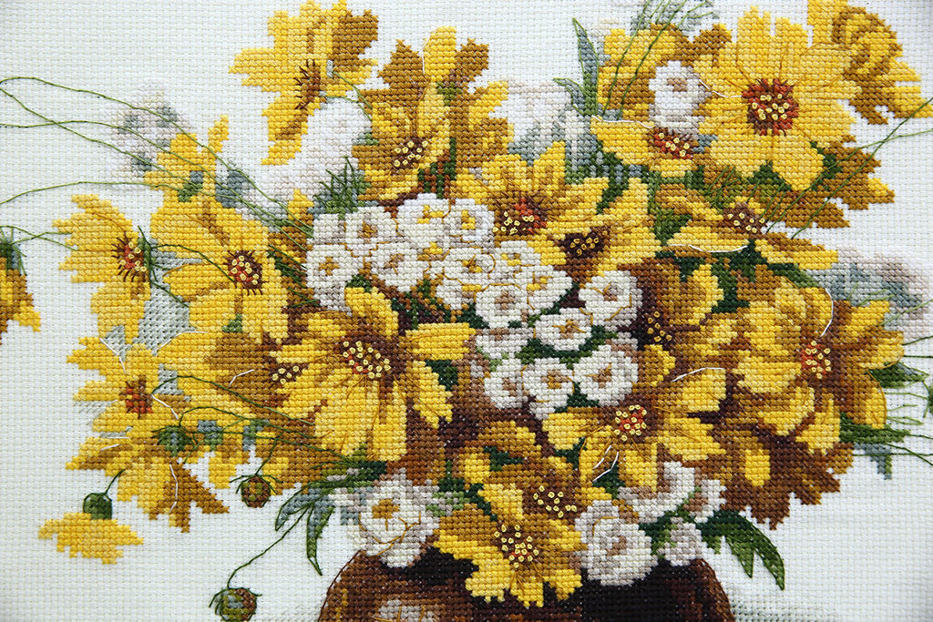 Набор для вышивания PANNA C-7160 Букет с желтыми цветами 38 х 31 см