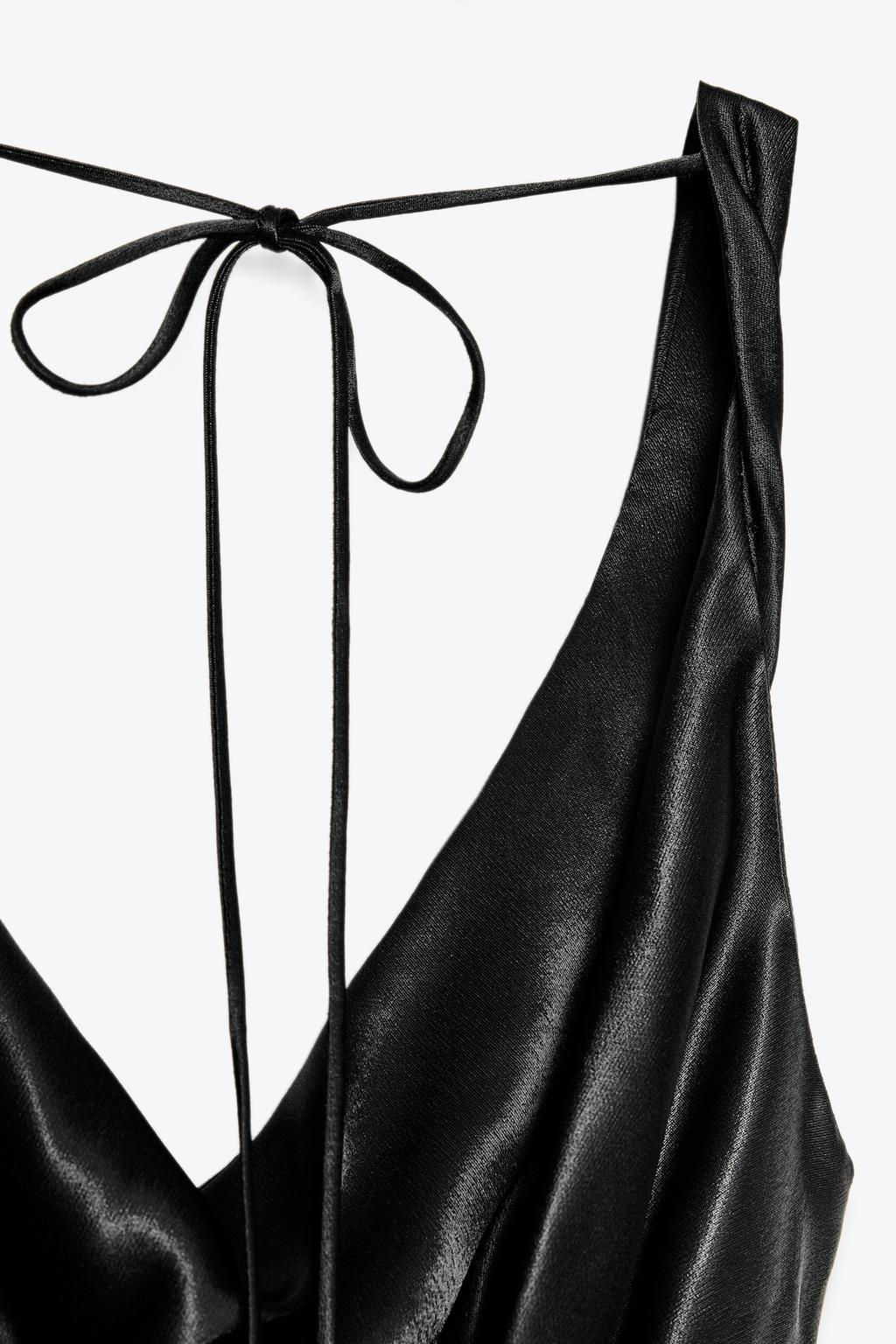 ZW COLLECTION LONG SATIN DRESS - Zara фото 33