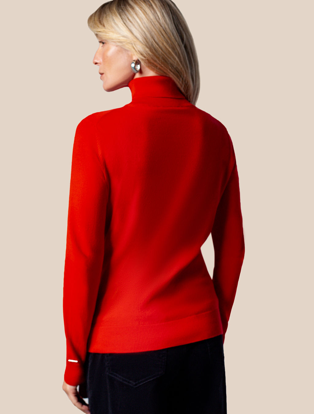 VILATTE / Водолазка тонкой вязки из хлопка с нейлоном  фото 3