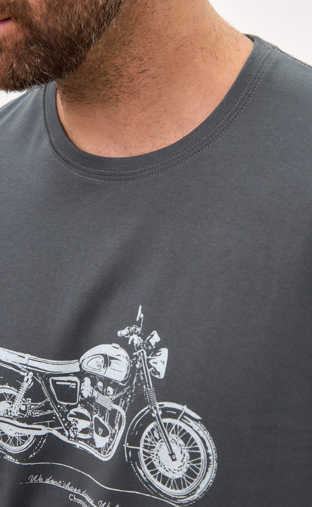 Футболка мужская с принтом F011-06-30 тёмно-серая - Fine joyce фото 8