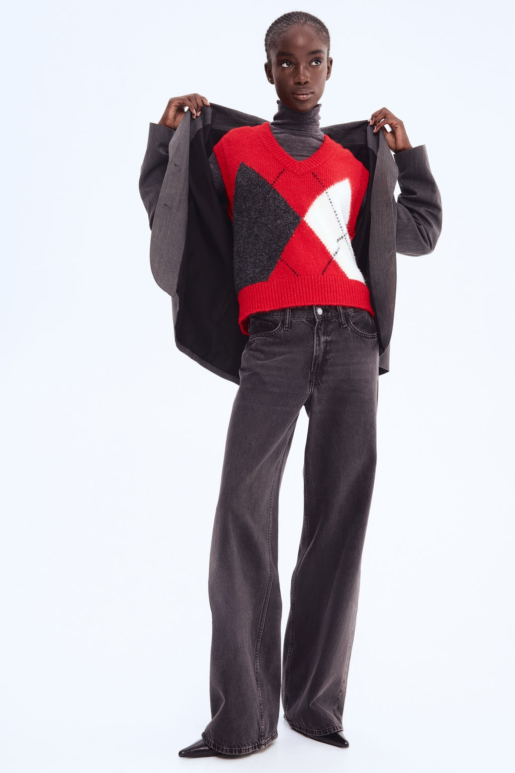 Su?ter sin mangas en punto jacquard - H&m фото 6