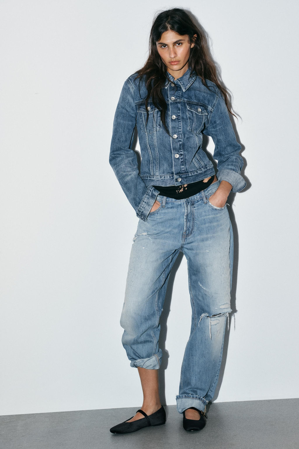 VELVET EFFECT BUCKLE BALLET FLATS - Zara фото 8