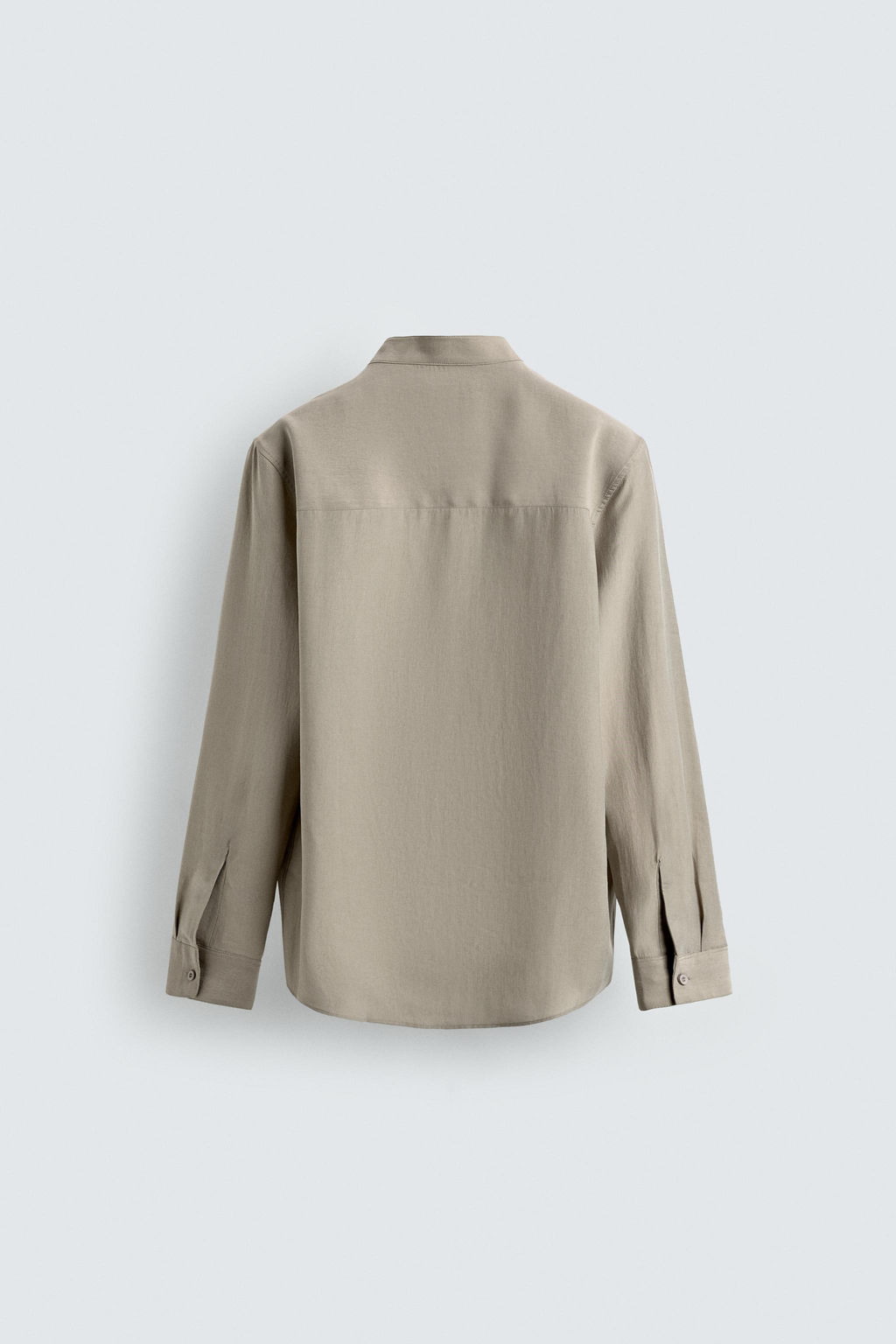 CAMISA FLUIDA CUELLO TIRA / Piedra - Zara фото 7