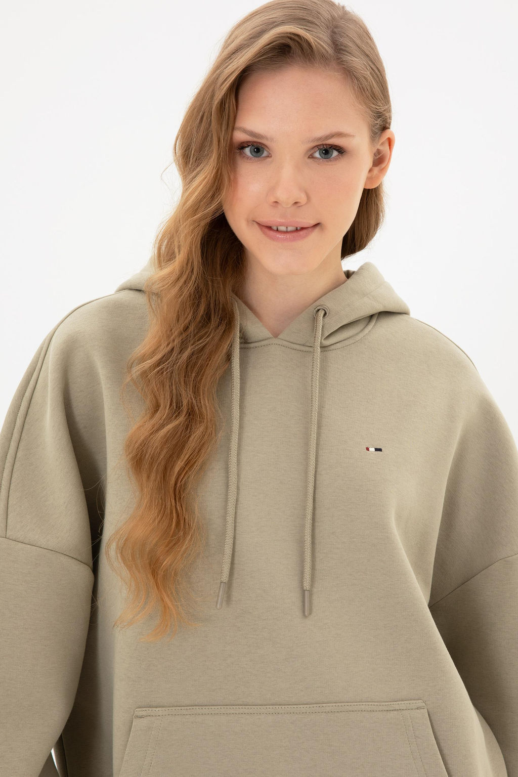 Kad_n A__k Haki Basic Sweatshirt Sepette S_rpriz _ndirim - U.s. polo assn фото 2