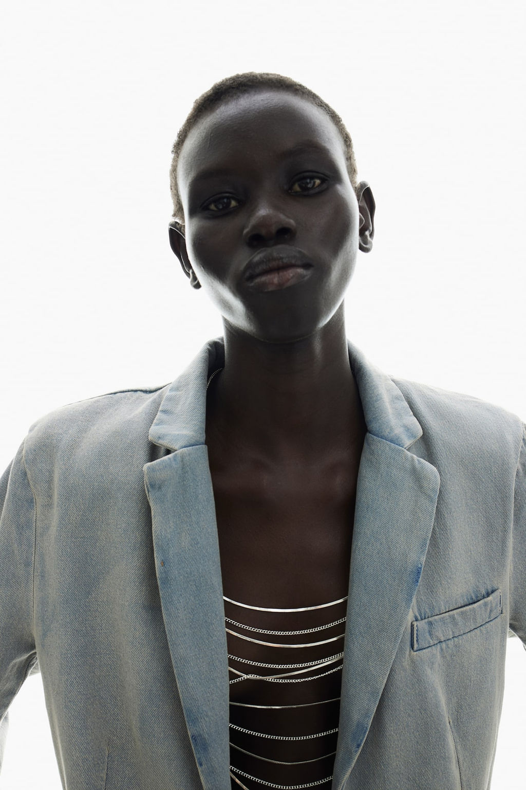 Americana de botonadura sencilla en denim - H&m фото 2