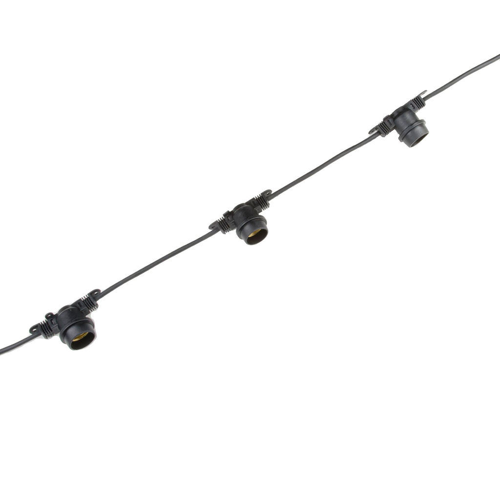 UDL-K120 200/E27/100M IP65 BLACK BELT-LIGHT Гирлянда Белт-лайт, 100 м + 1,5м сетевой шнур. 200 патронов E27, шаг 50см. Чёрная. TM Uniel. - Volpe фото 4