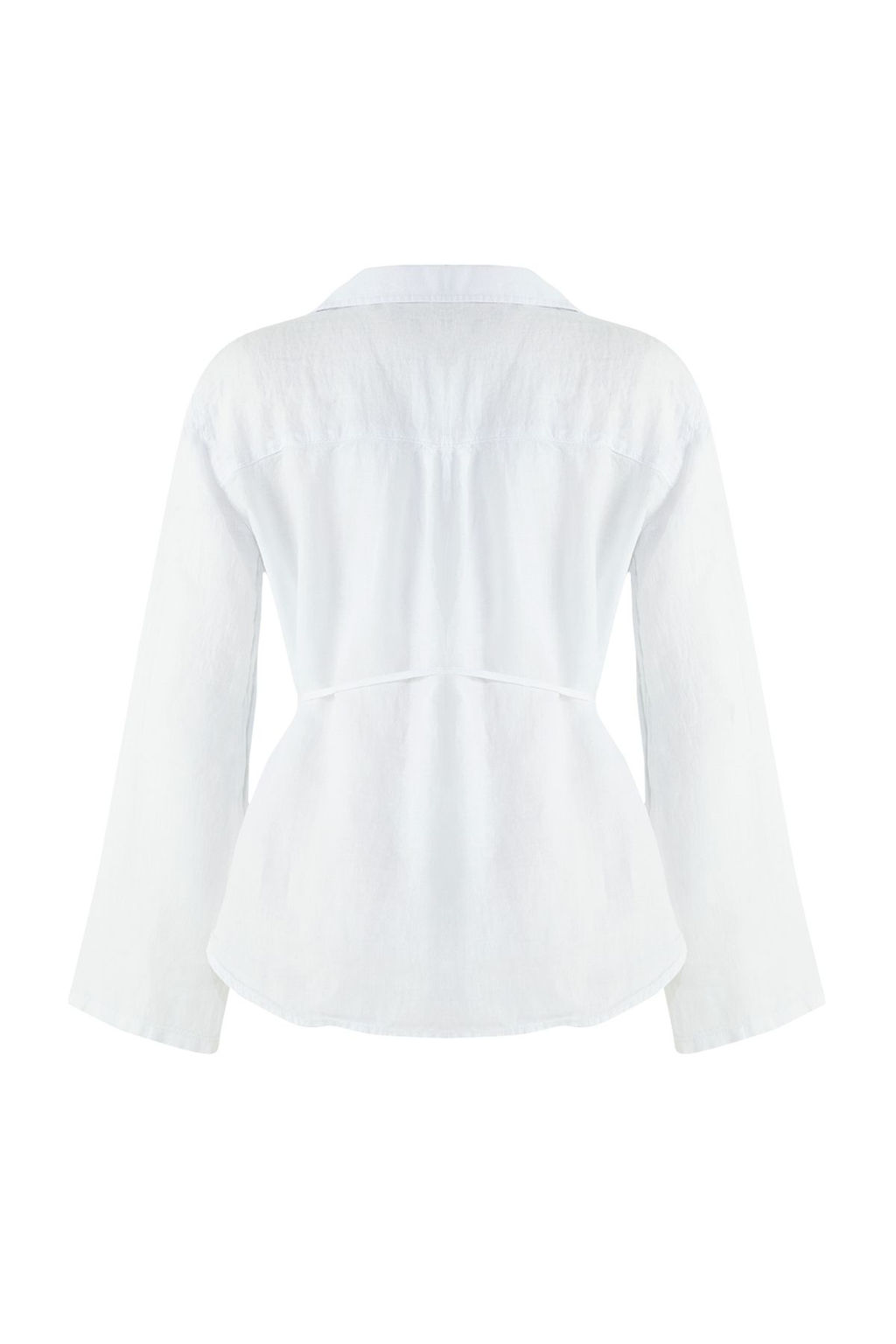 TRENDYOLMILLA Beyaz %100 Keten Baglama Detayl? Gomlek TWOSS25GO00130  фото 6