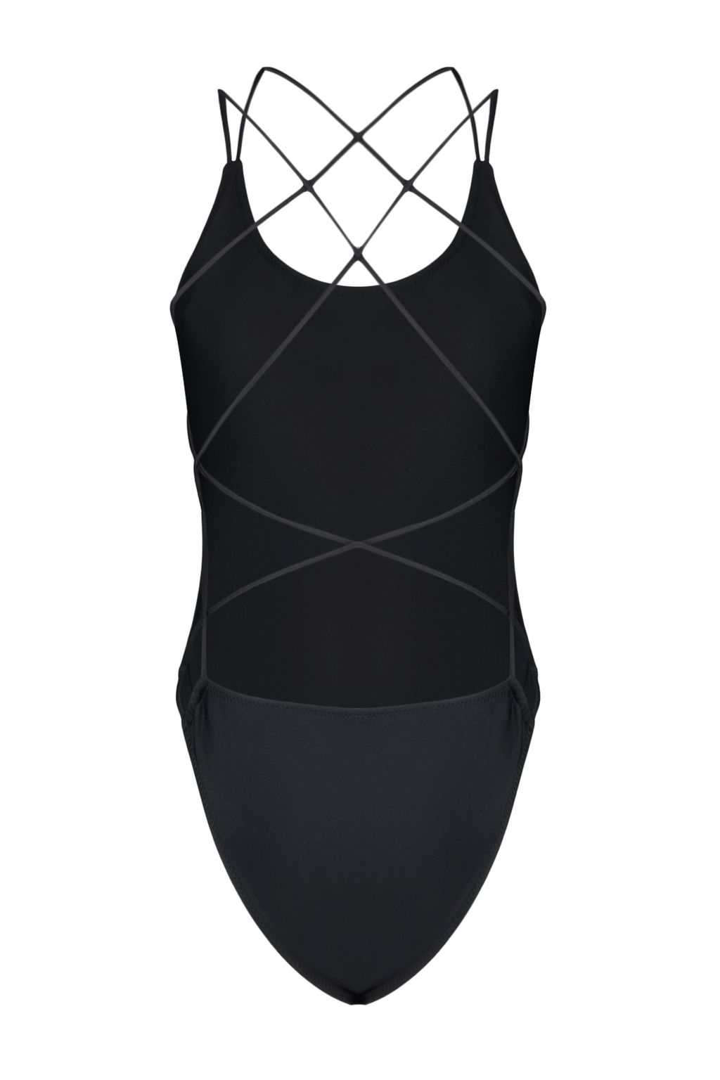 Siyah Yuvarlak Yaka Tunelli High Leg Mayo TBESS23MA00033