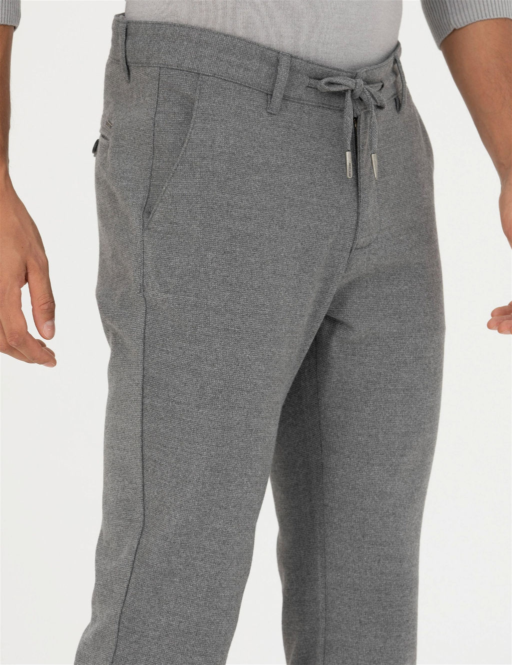 Gri Slim Fit Kanvas Pantolon - Pierre cardin фото 5