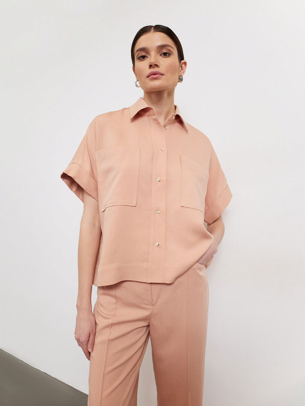 Рубашка с коротким рукавом B2854/luna - Emka фото 4