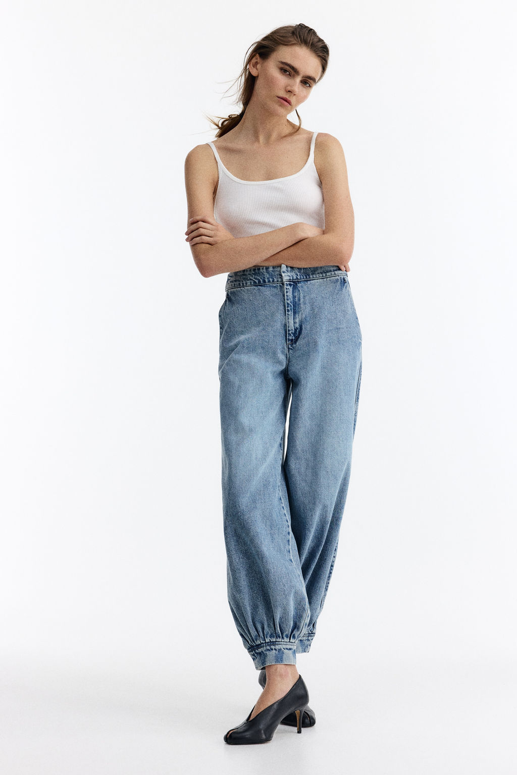 Balloon-leg denim trousers - H&m фото 3