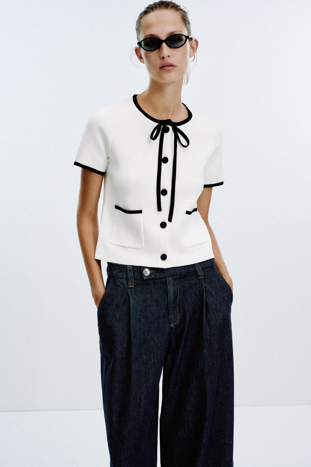 CARDIGAN WITH CONTRAST TRIMS - Zara фото 3