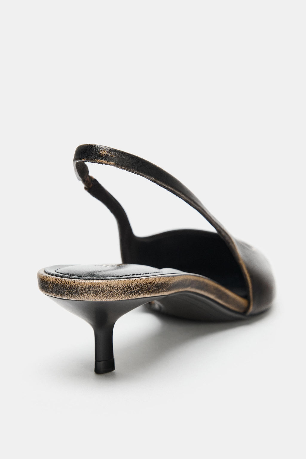 LEATHER SLINGBACK SHOES - Zara фото 10