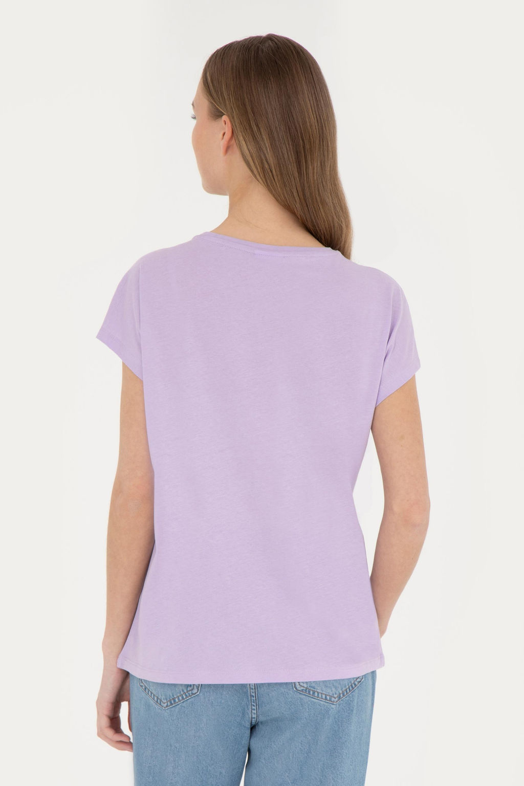 Женская сиреневая футболка - U.s. polo assn фото 12