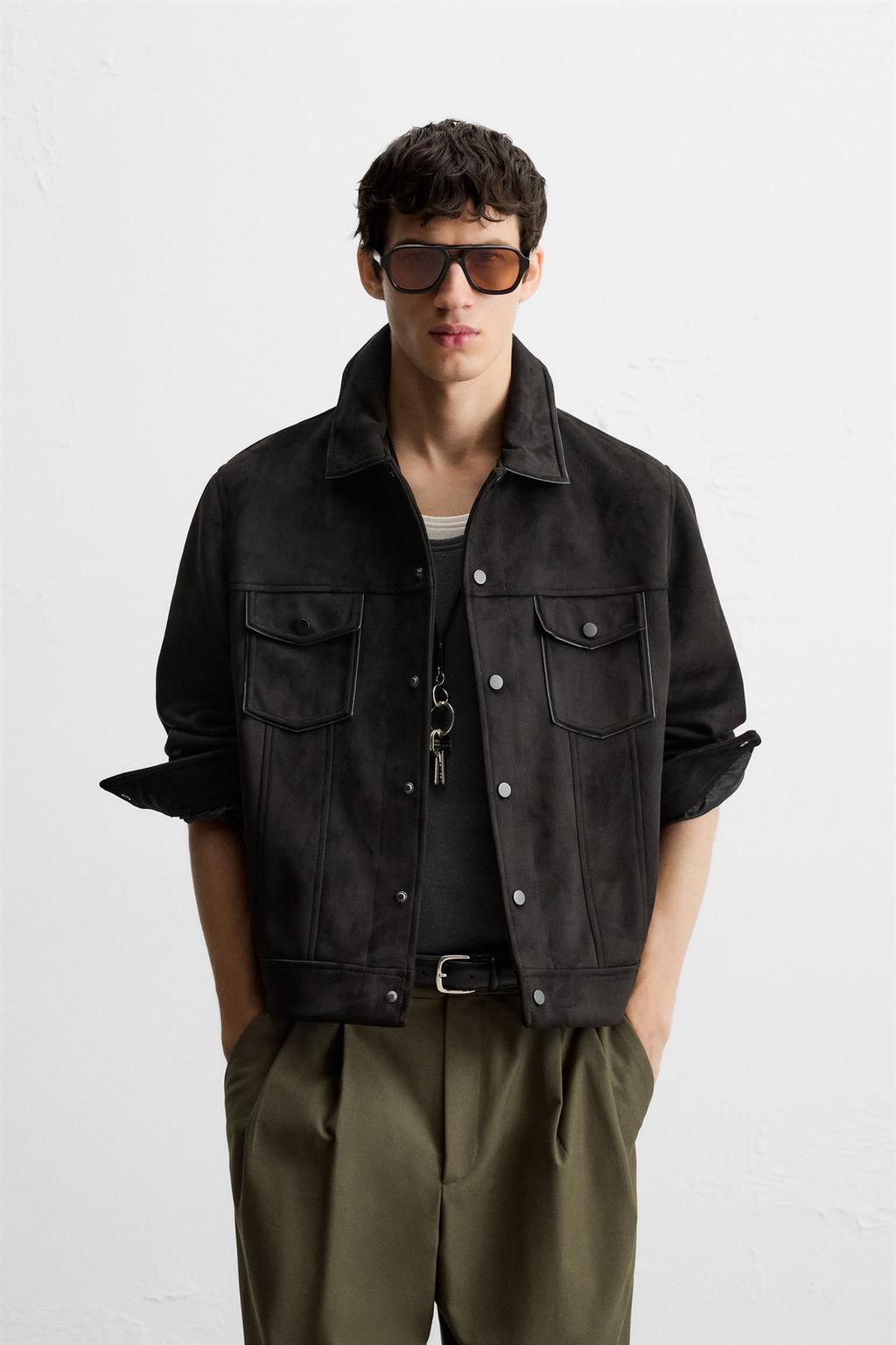 FAUX SUEDE REGULAR FIT JACKET - Zara фото 2