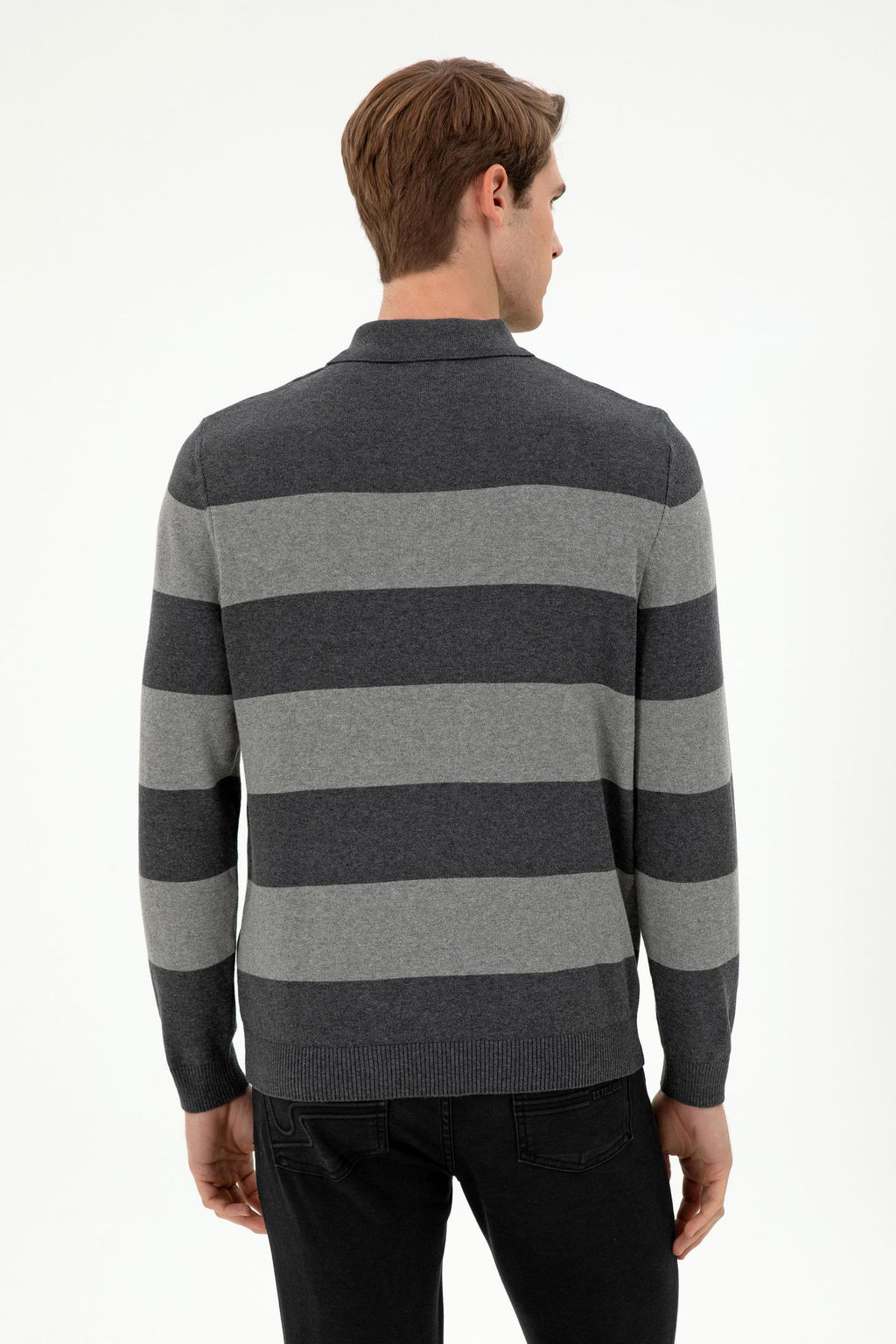 Мужской свитер антрацитового меланжа Неожиданная скидка в корзине - U.s. polo assn фото 5