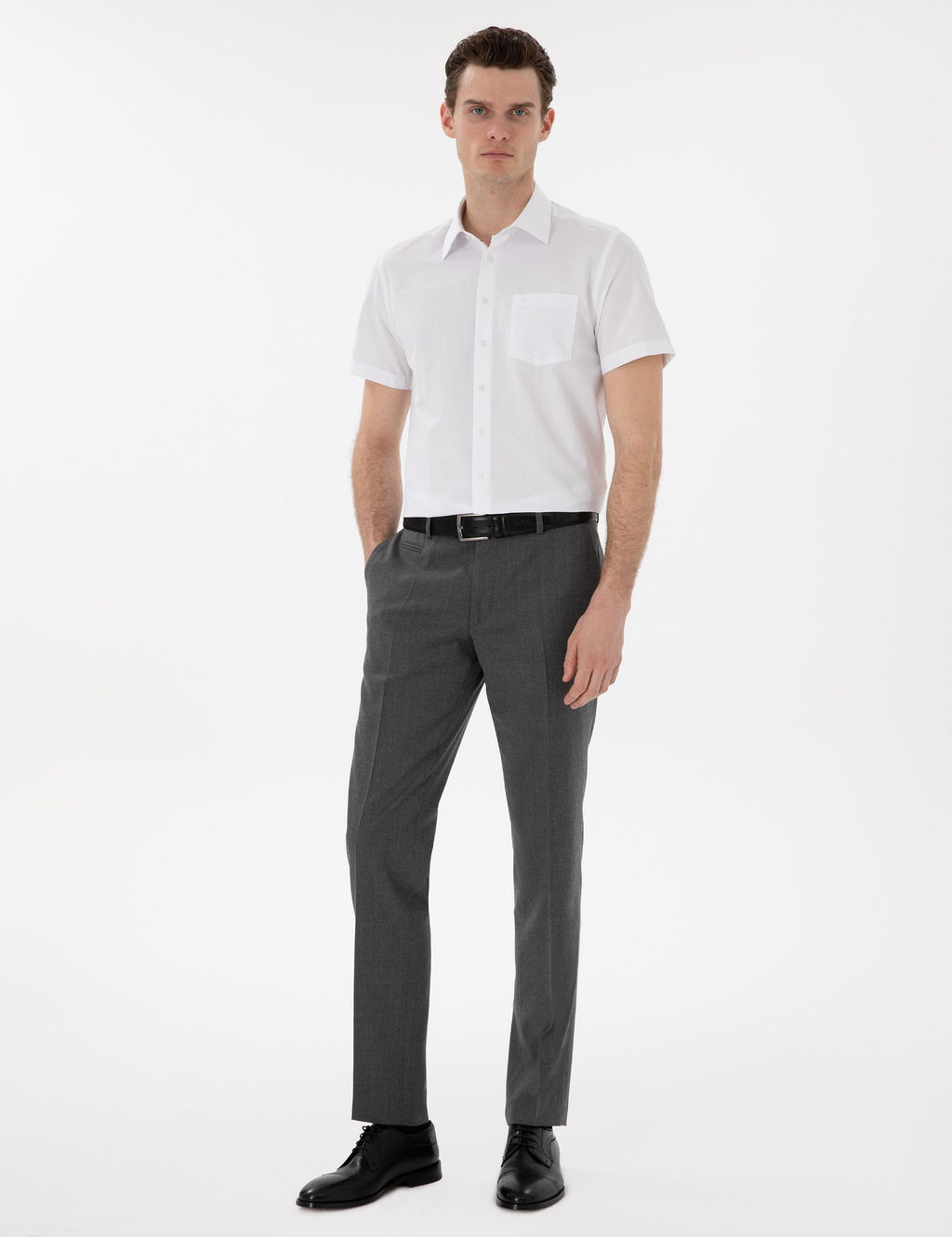 Beyaz Basic Regular Fit K_sa Kollu Cepli G_mlek - Pierre cardin фото 4
