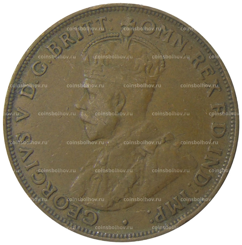 Монета 1 пенни 1921 года Австралия