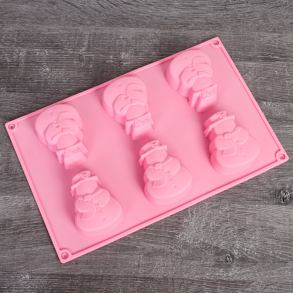 Форма для выпечки силикон. 6 ячеек, Новогодняя арт. HL-088/122/065/ (732924, 732925, 732927)