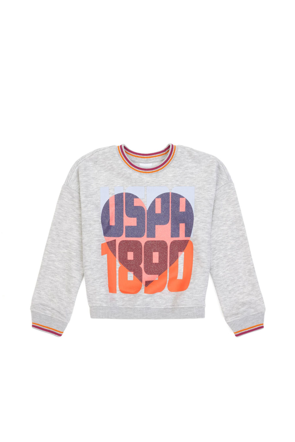 K_z _ocuk A__k Gri Melanj Sweatshirt - U.s. polo assn фото 3
