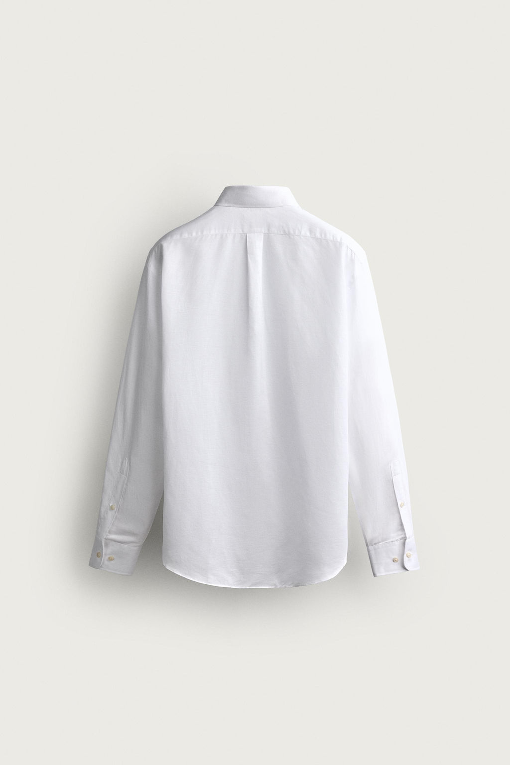 CAMISA REGULAR FIT ALGOD?N - LINO / Blanco - Zara фото 7