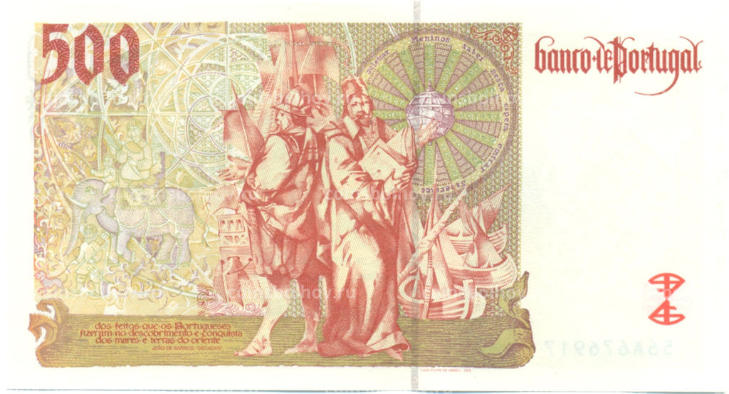 Банкнота 500 эскудо 1997 года Португалия