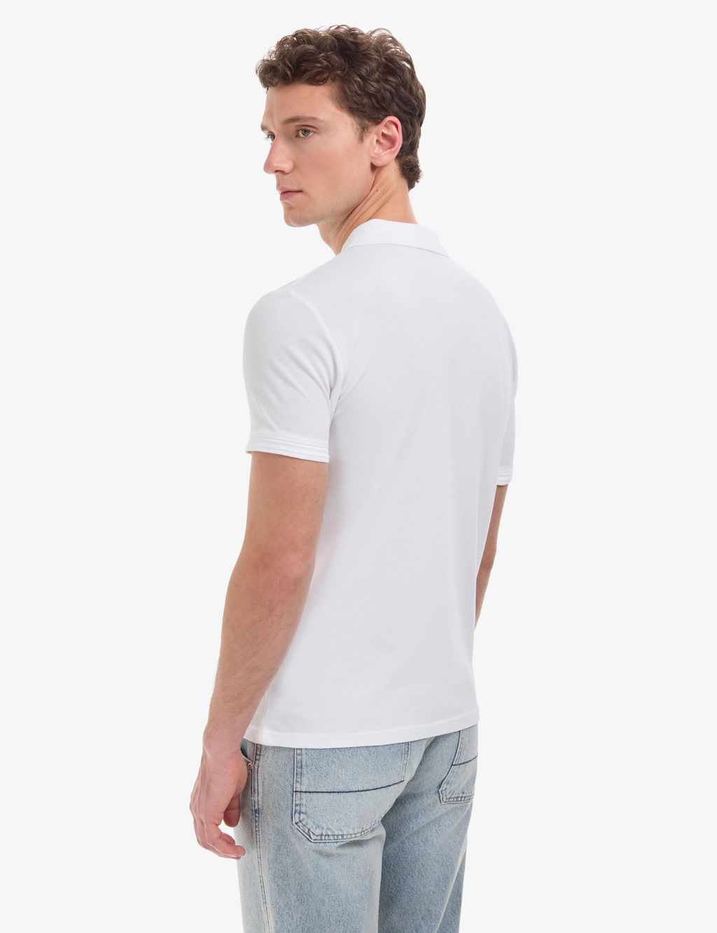 Ekru Slim Fit %100 Pamuk K_vr_lmaz Polo Yaka Basic Ti__rt