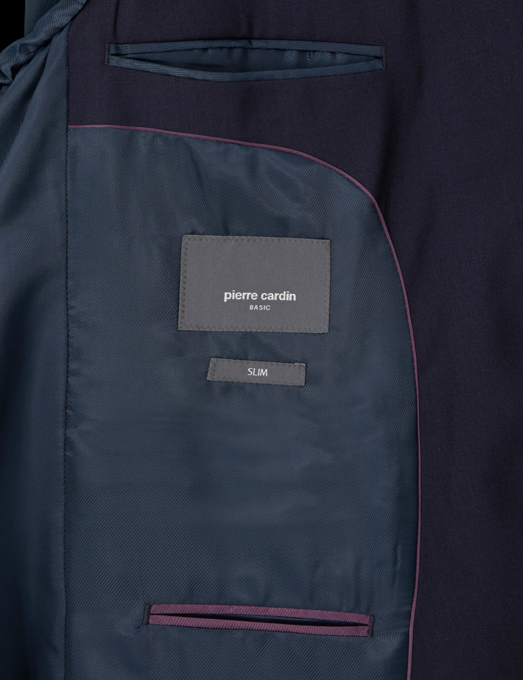 Lacivert Slim Fit %100 Y_n Tak_m Elbise