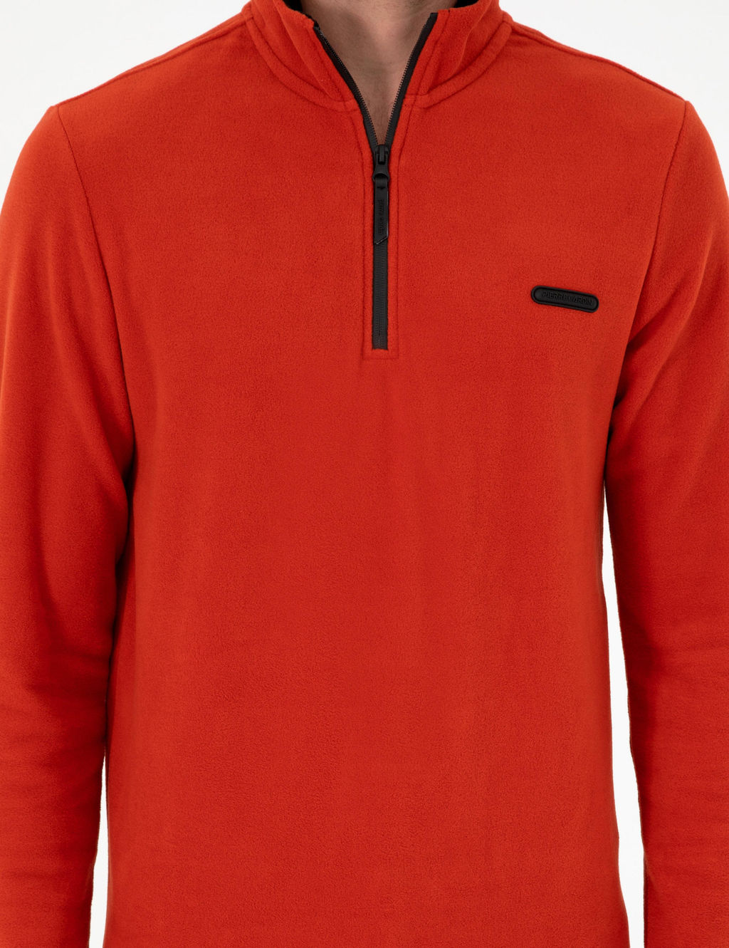 Kiremit Regular Fit Yar_m Fermuarl_ Polar Sweatshirt