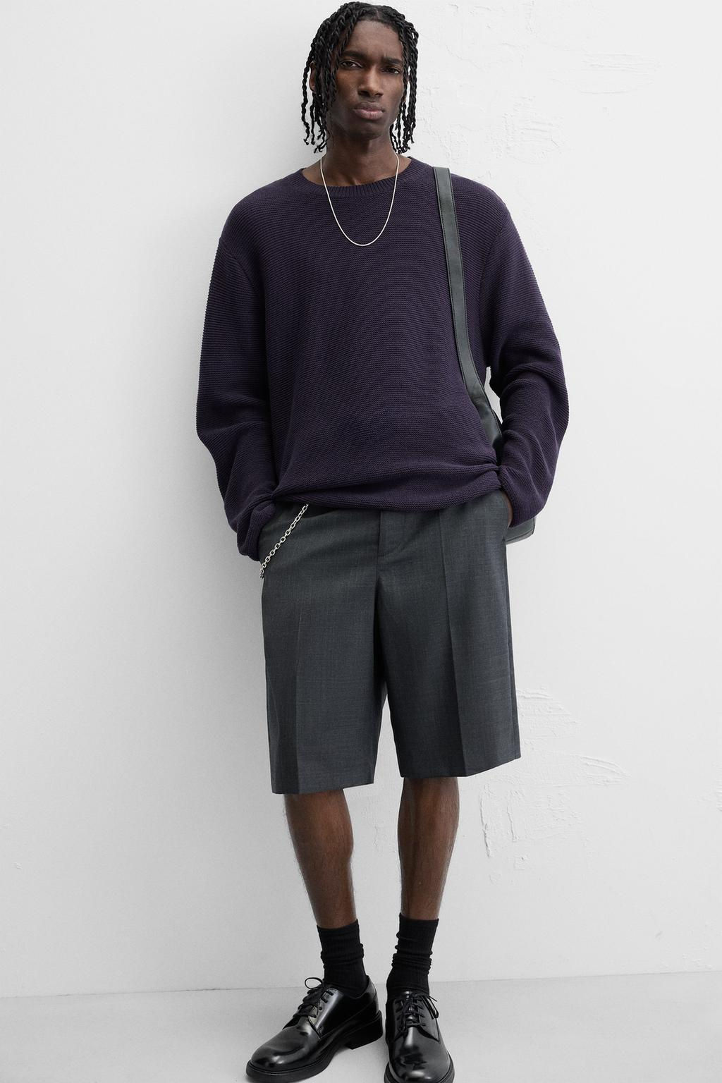 TEXTURED COTTON BLEND SWEATER - Zara фото 28